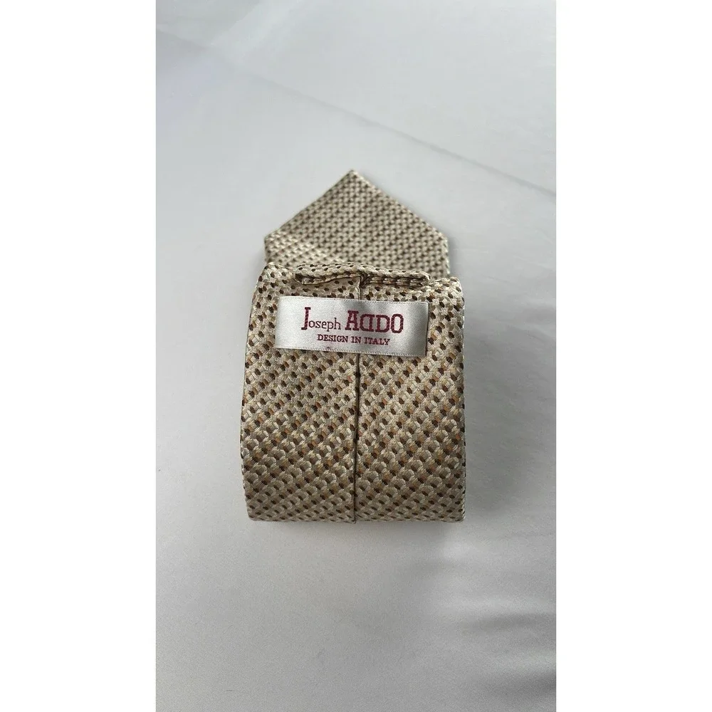 Joseph Addo 100% Silk Handmade Gold Tie Designed in Italy‎